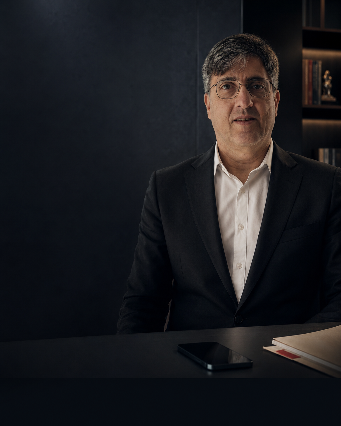 Fernando Farías en su estudio en Junín